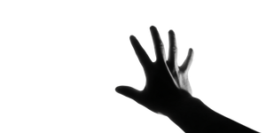 Haunting Hand Shadow V3 Vinyl Car Decal Sticker – Waterproof & UV-Resistant 2.56"