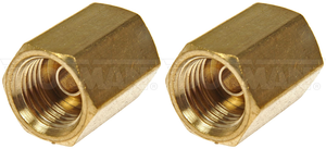 2x Dorman Brass Tube End Fitting Nut Pack of 2 | Hard-Wearing & Easy to Install