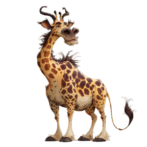 Giraffe Cow Monster Vinyl Car Decal Sticker – Waterproof & UV-Resistant 3.4133333333333336"