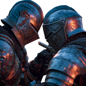 Knights In Battle V4 Vinyl Car Decal Sticker – Waterproof & UV-Resistant 3.4133333333333336"