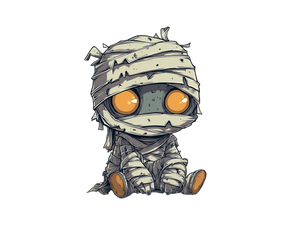 Chibi Mummy Art Vinyl Car Decal Sticker – Waterproof & UV-Resistant 3.0933333333333333"