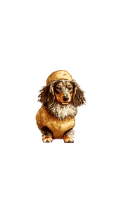 Dachshund Potato Costume V4 Vinyl Car Decal Sticker – Waterproof & UV-Resistant 9.706666666666667"