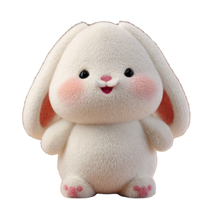 Chubby Cartoon Bunny Vinyl Car Decal Sticker – Waterproof & UV-Resistant 3.4133333333333336"