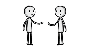 Stick Figures Sharing Heart Vinyl Car Decal Sticker – Waterproof & UV-Resistant 2.72"