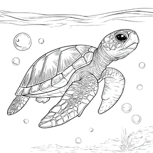 Kawaii Sea Turtle Vinyl Car Decal Sticker – Waterproof & UV-Resistant 3.4133333333333336"