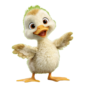 Pixar Duckling Vinyl Car Decal Sticker – Waterproof & UV-Resistant 3.4133333333333336"