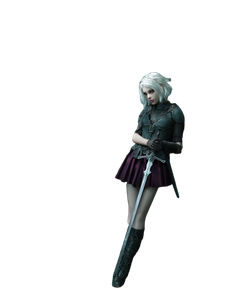 Gothic Swordswoman V2 Vinyl Car Decal Sticker – Waterproof & UV-Resistant 8.213333333333333"