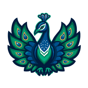Peacock Team Logo V2 Vinyl Car Decal Sticker – Waterproof & UV-Resistant 3.4133333333333336"