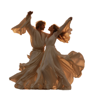Dancing Druid Couple V3 Vinyl Car Decal Sticker – Waterproof & UV-Resistant 6.826666666666667"