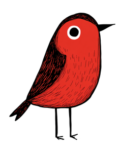 Cute Red Bird V2 Vinyl Car Decal Sticker – Waterproof & UV-Resistant 8.213333333333333"
