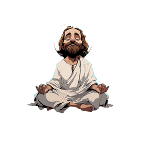Jesus Buddha Pose V2 Vinyl Car Decal Sticker – Waterproof & UV-Resistant 3.4133333333333336"