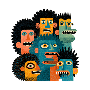 Seven-Head Monster Vinyl Car Decal Sticker – Waterproof & UV-Resistant 3.4133333333333336"