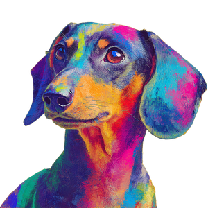 Cheerful Dachshund Portrait V2 Vinyl Car Decal Sticker – Waterproof & UV-Resistant 3.4133333333333336"