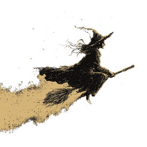Witch On Broom V18 Vinyl Car Decal Sticker – Waterproof & UV-Resistant 6.826666666666667"
