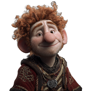 Smiling Red-Haired Dwarf Vinyl Car Decal Sticker – Waterproof & UV-Resistant 3.4133333333333336"