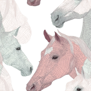 Geometric Horse Portraits Vinyl Car Decal Sticker – Waterproof & UV-Resistant 6.826666666666667"