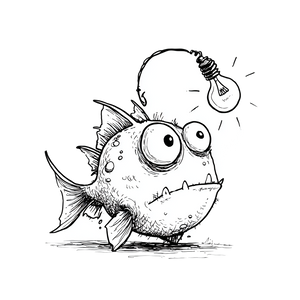 Glowing Piranha Fish Vinyl Car Decal Sticker – Waterproof & UV-Resistant 3.4133333333333336"