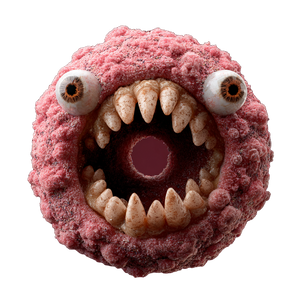 Yeasty Donut Monster V2 Vinyl Car Decal Sticker – Waterproof & UV-Resistant 3.4133333333333336"