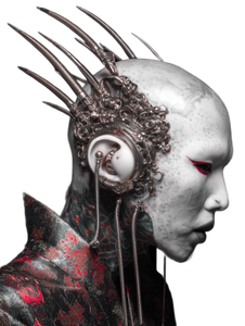 Gothic Cyborg V2 Vinyl Car Decal Sticker – Waterproof & UV-Resistant 8.213333333333333"