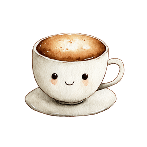 Cute Coffee Clipart V2 Vinyl Car Decal Sticker – Waterproof & UV-Resistant 3.4133333333333336"