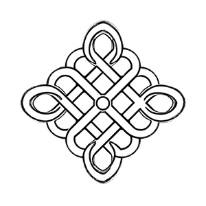 Celtic Knot Illustration Vinyl Car Decal Sticker – Waterproof & UV-Resistant 3.4133333333333336"