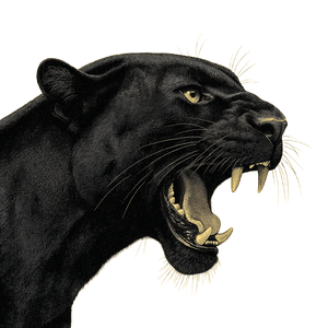Angry Panther Illustration V2 Vinyl Car Decal Sticker – Waterproof & UV-Resistant 6.826666666666667"