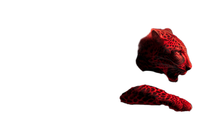Red Leopard Escape Vinyl Car Decal Sticker – Waterproof & UV-Resistant 2.986666666666667"