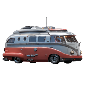 Atomic Age Camper Vinyl Car Decal Sticker – Waterproof & UV-Resistant 6.826666666666667"