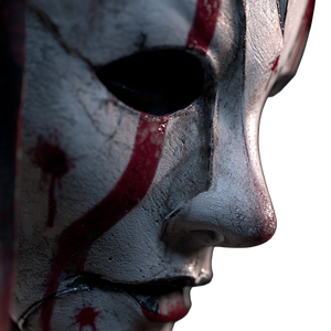 Slasher Killer Mask Vinyl Car Decal Sticker – Waterproof & UV-Resistant 3.4133333333333336"