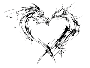 Calligraphy Heart Outline Vinyl Car Decal Sticker – Waterproof & UV-Resistant 6.1866666666666665"