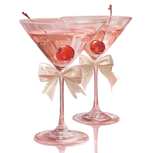 Pink Martini Glasses Vinyl Car Decal Sticker – Waterproof & UV-Resistant 6.826666666666667"