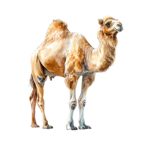 Watercolor Camel Illustration Vinyl Car Decal Sticker – Waterproof & UV-Resistant 6.826666666666667"