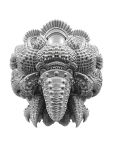 Chrome Alien Flower Vinyl Car Decal Sticker – Waterproof & UV-Resistant 8.213333333333333"