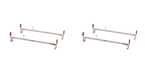 2x Ultimate Ladder Rack for Ford, Ram, Nissan, Mercedes, Chevrolet | Multi-Fit Van Roof Rack, Channel Mount | Powder Coated, Steel