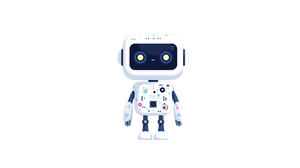 Friendly Robot Interface Vinyl Car Decal Sticker – Waterproof & UV-Resistant 2.72"