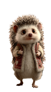Pixar-Style Hedgehog Vinyl Car Decal Sticker – Waterproof & UV-Resistant 9.706666666666667"