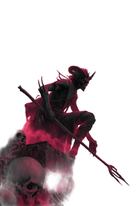 Grimdark Demon Figure Vinyl Car Decal Sticker – Waterproof & UV-Resistant 8.96"