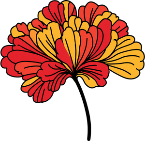 Matisse Flower Clipart Vinyl Car Decal Sticker – Waterproof & UV-Resistant 3.4133333333333336"
