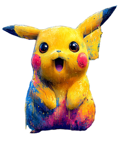 Pikachu Splash Art Vinyl Car Decal Sticker – Waterproof & UV-Resistant 3.946666666666666