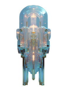 Futuristic Sacred Sculpture Vinyl Car Decal Sticker – Waterproof & UV-Resistant 8.213333333333333"