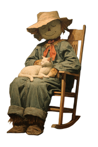Scarecrow With Cat Vinyl Car Decal Sticker – Waterproof & UV-Resistant 4.4