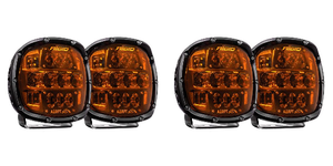 2x Rigid Lighting Driving/ Fog Light | Adapt XP Pro LED Bulb | Spot Beam | Amber Lens | Surface Mount 2x Rigid Lighting Driving/ Fog Light | Adapt XP Pro LED Bulb | Spot Beam | Amber Lens | Surface Mount