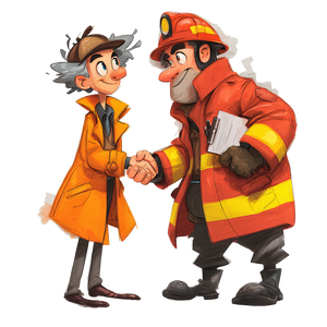 Detective And Firefighter Vinyl Car Decal Sticker – Waterproof & UV-Resistant 3.4133333333333336"