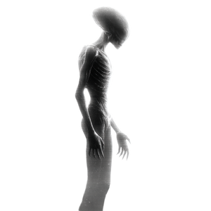 Alien Silhouette Vinyl Car Decal Sticker – Waterproof & UV-Resistant 3.4133333333333336"