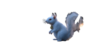 Glowing White Squirrel Vinyl Car Decal Sticker – Waterproof & UV-Resistant 5.4