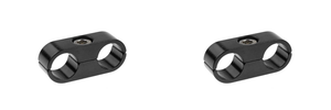 2x High Performance Redhorse 730 Series 2 Hole Hose Separator, -6 AN, Easy Install | Anodized Aluminum, Black, CNC Machined, Lifetime Warranty
