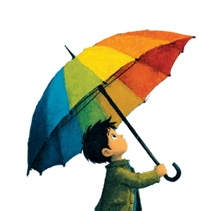 Child With Umbrella V4 Vinyl Car Decal Sticker – Waterproof & UV-Resistant 3.4133333333333336"
