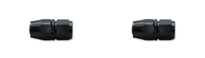 2x Vibrant Performance -6AN Straight Swivel Hose End Fitting | Aluminum | Black | Lightweight & Reliable