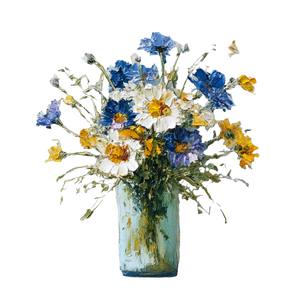 Blue Daisies Vase Vinyl Car Decal Sticker – Waterproof & UV-Resistant 3.4133333333333336" Blue Daisies Vase Vinyl Car Decal Sticker – Waterproof & UV-Resistant 3.4133333333333336"