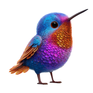 Royal Hummingbird Render Vinyl Car Decal Sticker – Waterproof & UV-Resistant 3.4133333333333336"